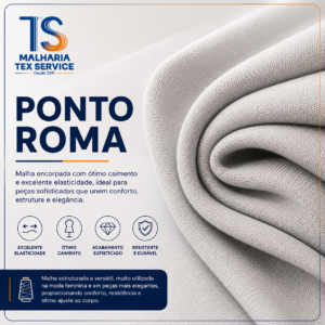 Malha Dupla com Elastano - Ponto Roma